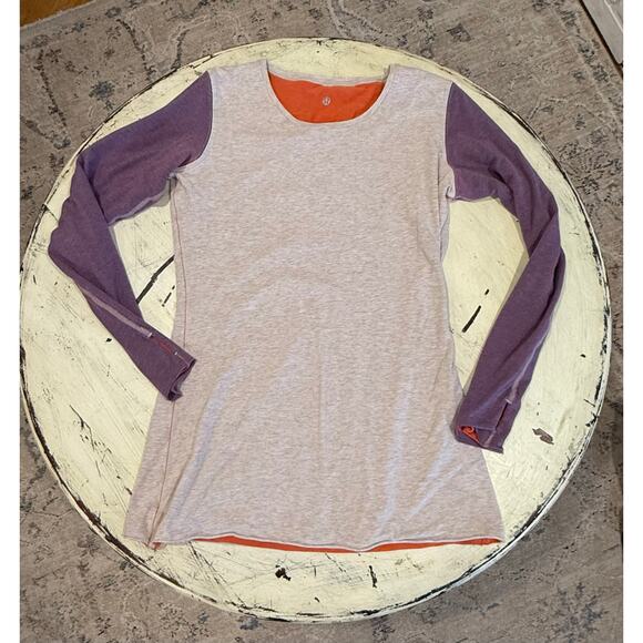 Lululemon Women’s Cabin Long Sleeve Shirt Colorblock Reversible - Picture 1 of 9